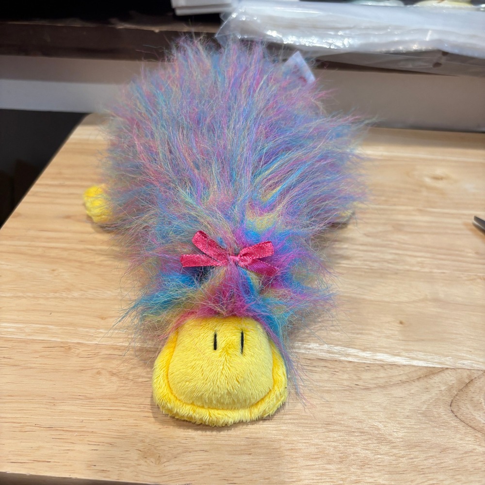 Webkinz Ganz Rainbow Platypus Plush Stuffed Animal Pink Blue Yellow Bow W Logo